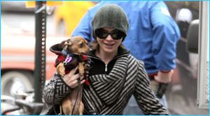 Christina Ricci and her dog